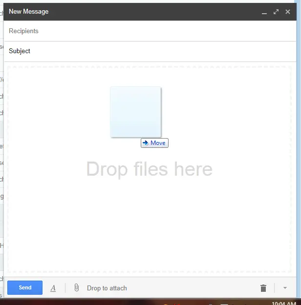 Add Screenshot to GMail Message