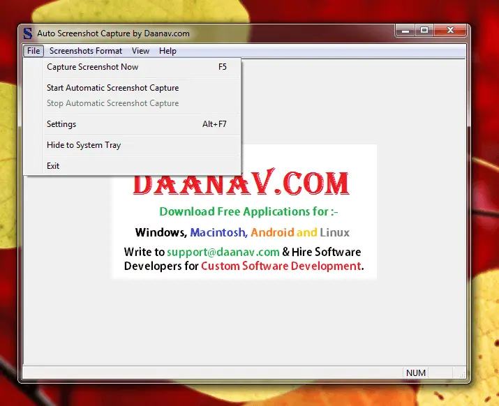 Auto Screenshot Capture Software for Windows