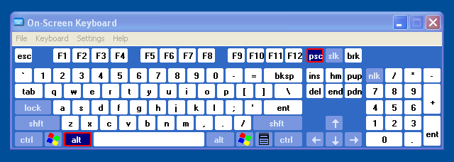 Capture Screenshot of a Window in Windows XP