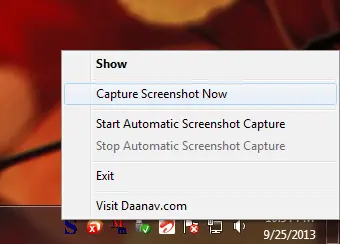 Control Auto Screenshot Capture