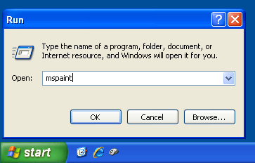 Launch Paintbrush from Windows Run Window
