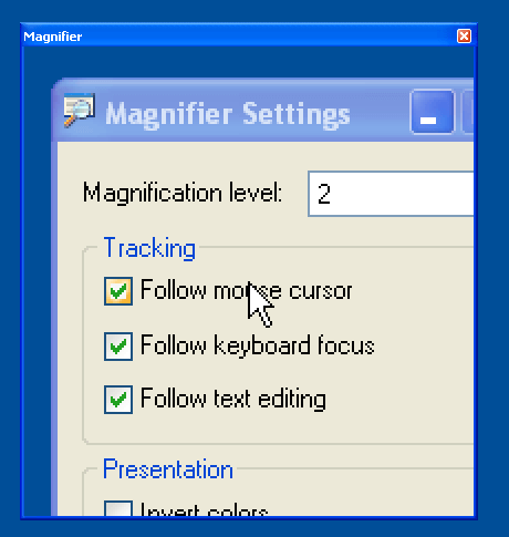 Magnify Screenshot on Windows XP