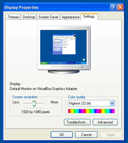 Size of Screenshot Captured using PrtScr Button