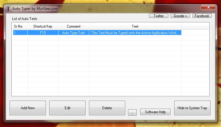 Software Screenshot to be Sent in a GMail Message